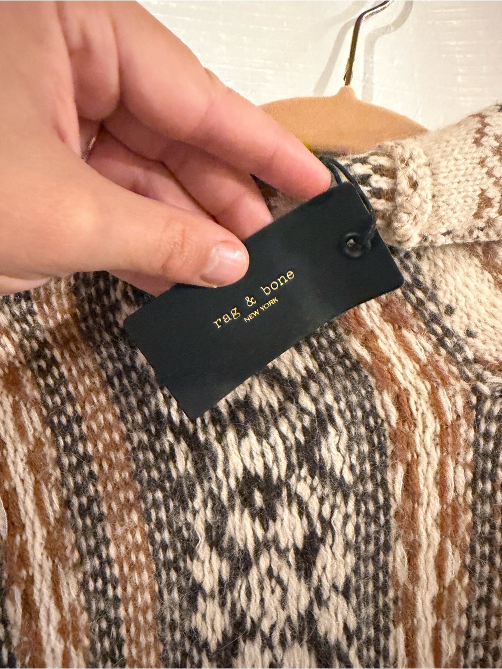 Rag & Bone Hollis Fair Isle Alpaca Wool Sweater XS NWT $495 Retail - Picture 6 of 7